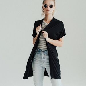 CJLA Favorite Short Sleeve Kimono in Black Sz S